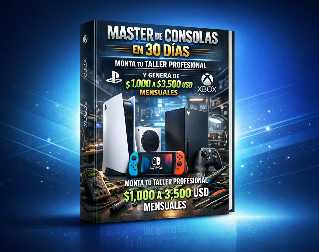 Master en consolas +3 bonos gratis empieza en este mundo y genera 1000$ por tus servicios